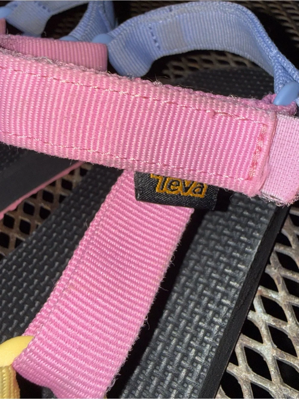 Teva Kids Sz 1 Sandals Original Universal Multicolor Vibrant Colorful Colorblock